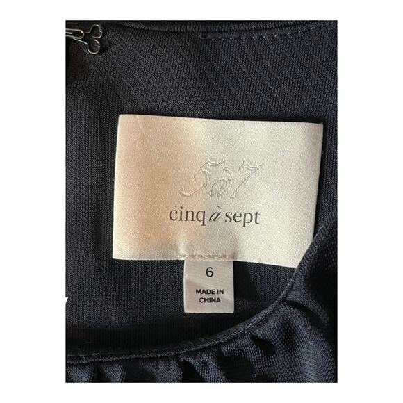 Cinq a Sept dress Lezlie side slit jersey sleeveless blue size 6 - Picture 5 of 6